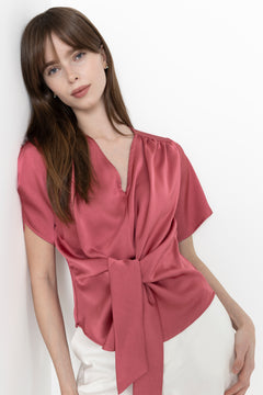 Casadia Heavy Sateen Blouse - Cherry Pink