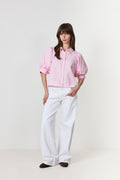 Etta Soft Stripe Stone Shirt - Light Pink