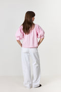 Etta Soft Stripe Stone Shirt - Light Pink