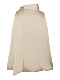 Veda Drapy Satin Top - Dark Sand
