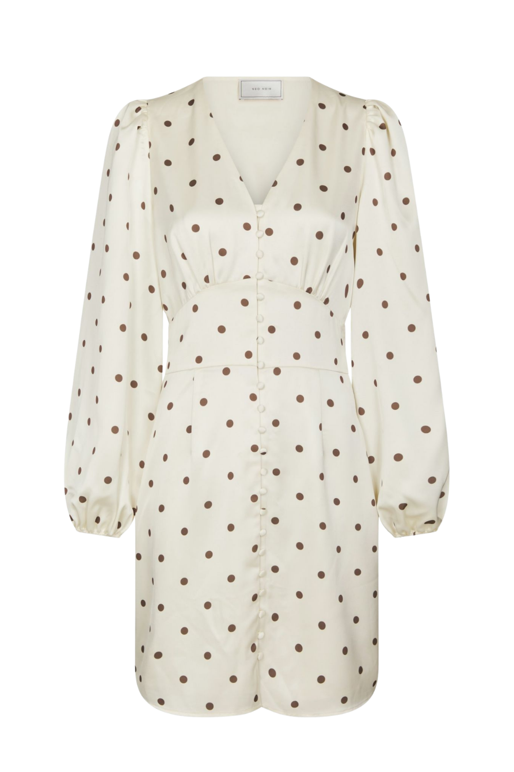Mabel Dotted Dress - Creme