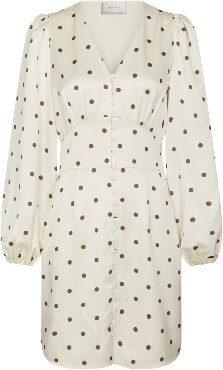 Mabel Dotted Dress - Creme