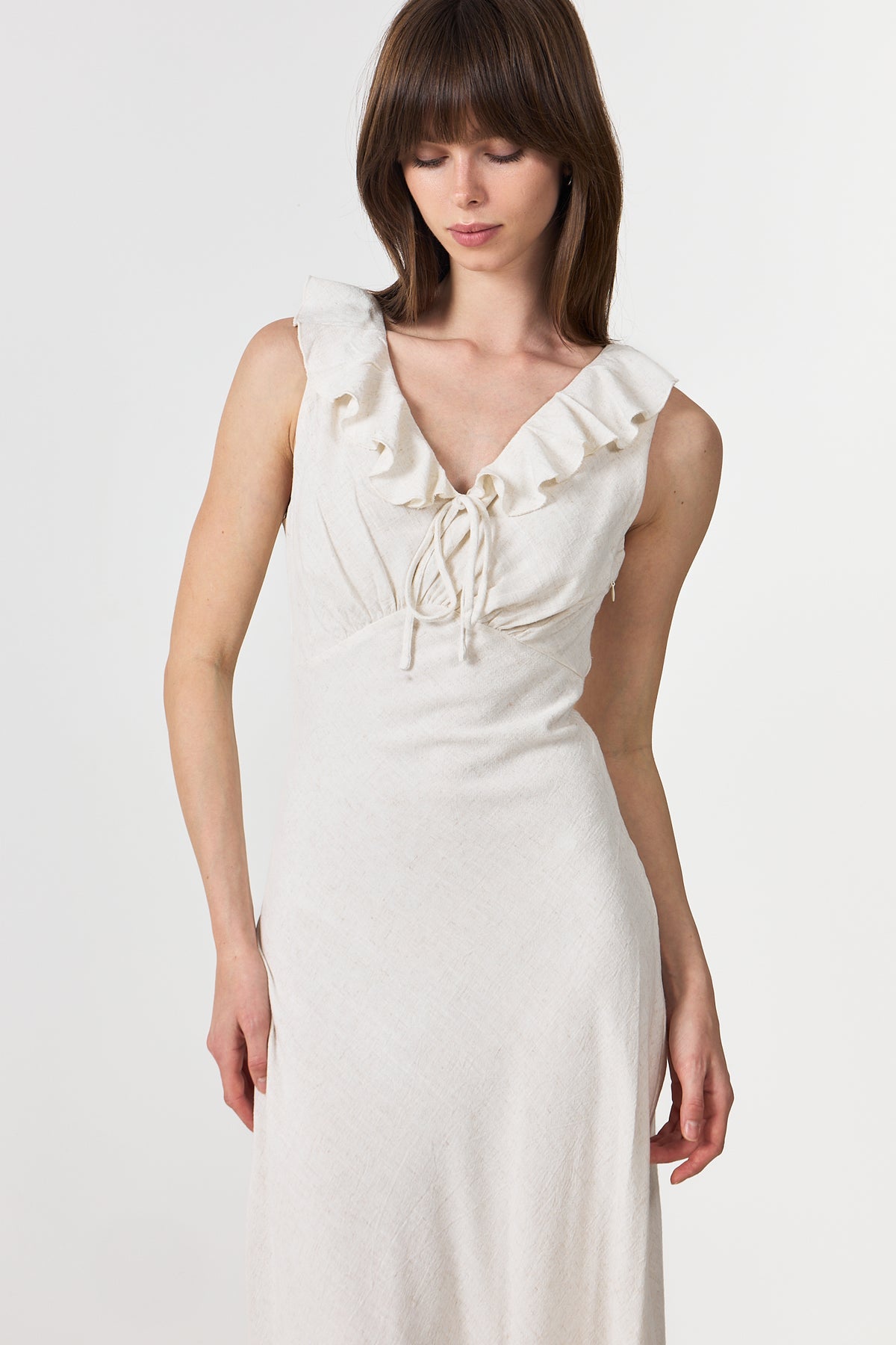 Jasma Linen Dress - Natural