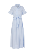 Nellie Soft Stripe Dress - Light Blue
