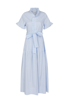 Nellie Soft Stripe Dress - Light Blue