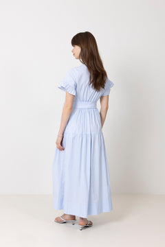 Nellie Soft Stripe Dress - Light Blue