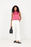 Veda Heavy Sateen Top - Cherry Pink