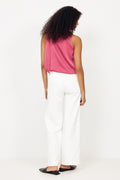 Veda Heavy Sateen Top - Cherry Pink