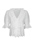 Talise Emb Blouse - White