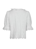 Talise Emb Blouse - White