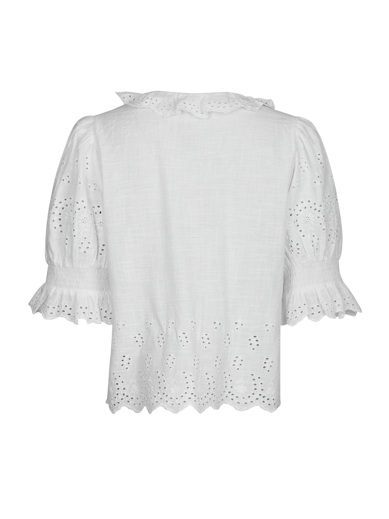 Talise Emb Blouse - White