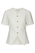 Jules Summer Stripe Blouse - Taupe Stripe