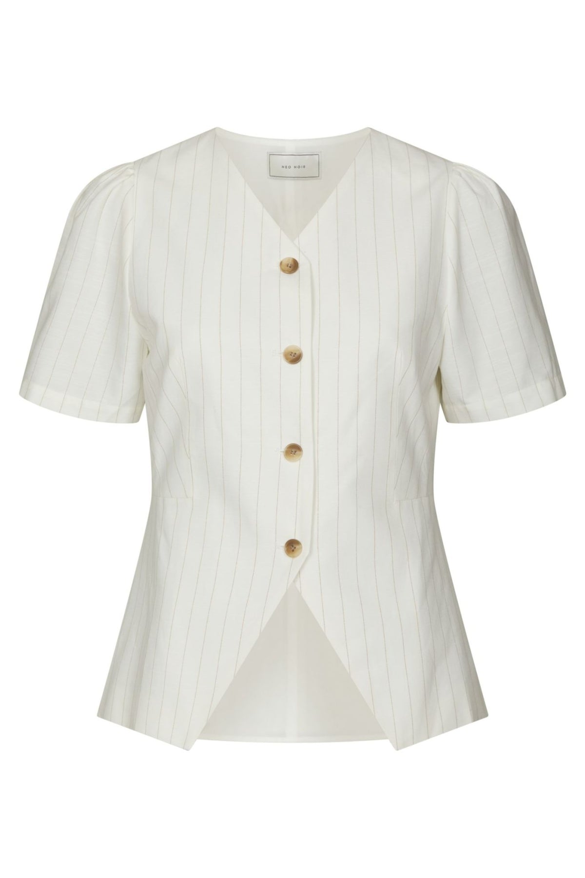 Jules Summer Stripe Blouse - Taupe Stripe