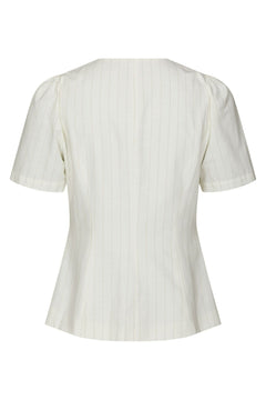 Jules Summer Stripe Blouse - Taupe Stripe