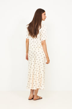 Bovary Dotted Skirt - Creme