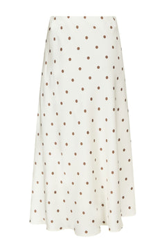 Bovary Dotted Skirt - Creme
