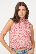 Veda Flower Top - Dusty Rose