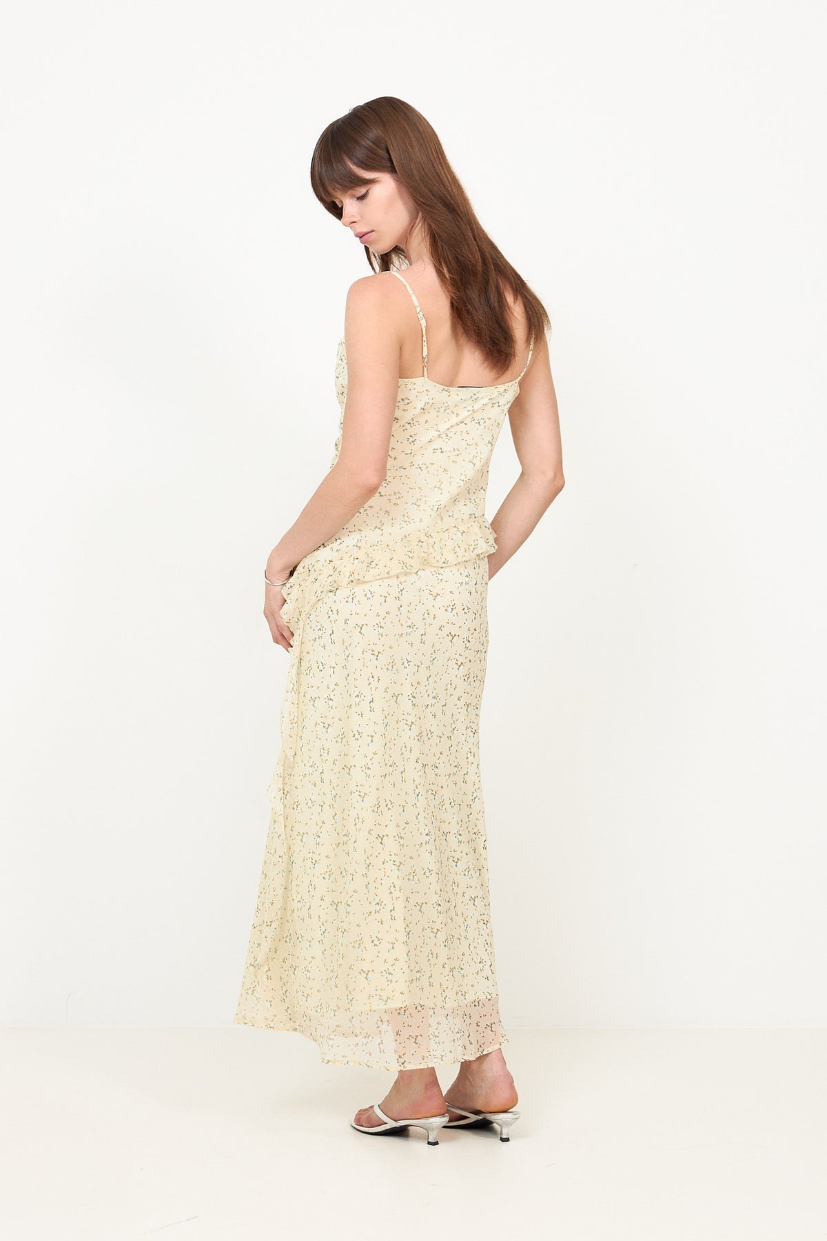 Belena Leafy Ditsy Dress - Light Green