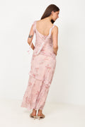 Adelle Frill Mesh Dress - Light Pink