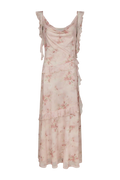 Adelle Frill Mesh Dress - Light Pink