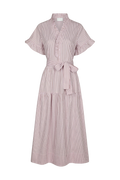 Nessie Structure Stripe Dress - Light Pink
