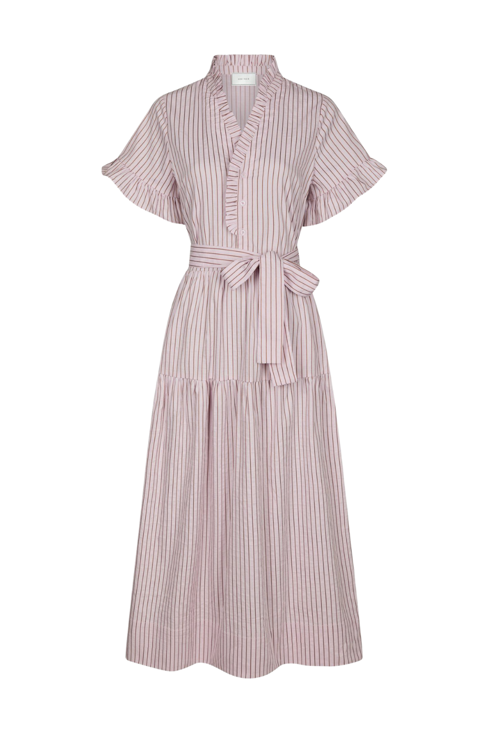 Nessie Structure Stripe Dress - Light Pink