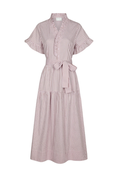 Nessie Structure Stripe Dress - Light Pink
