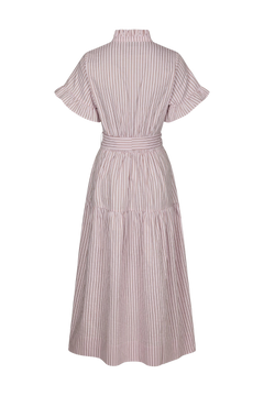 Nessie Structure Stripe Dress - Light Pink
