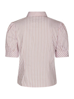 Frannie Structure Stripe Shirt - Light Pink