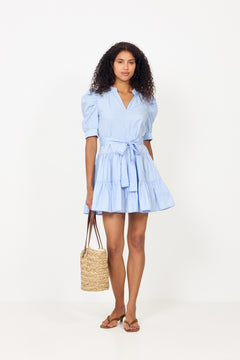 Tabbie Poplin Dress - Light Blue