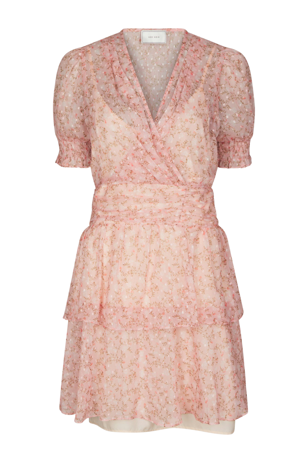 Rikka Ditsy Floral Dress - Rose Blush