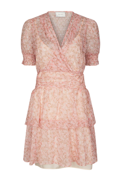 Rikka Ditsy Floral Dress - Rose Blush