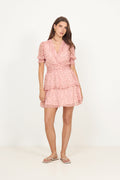Rikka Ditsy Floral Dress - Rose Blush