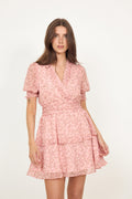 Rikka Ditsy Floral Dress - Rose Blush