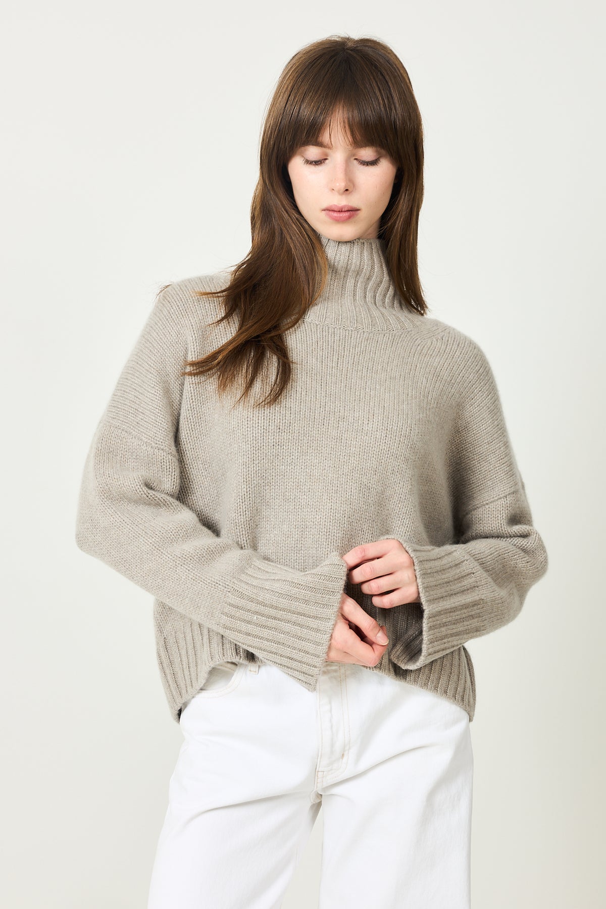 Girlfriend Turtleneck - Greige