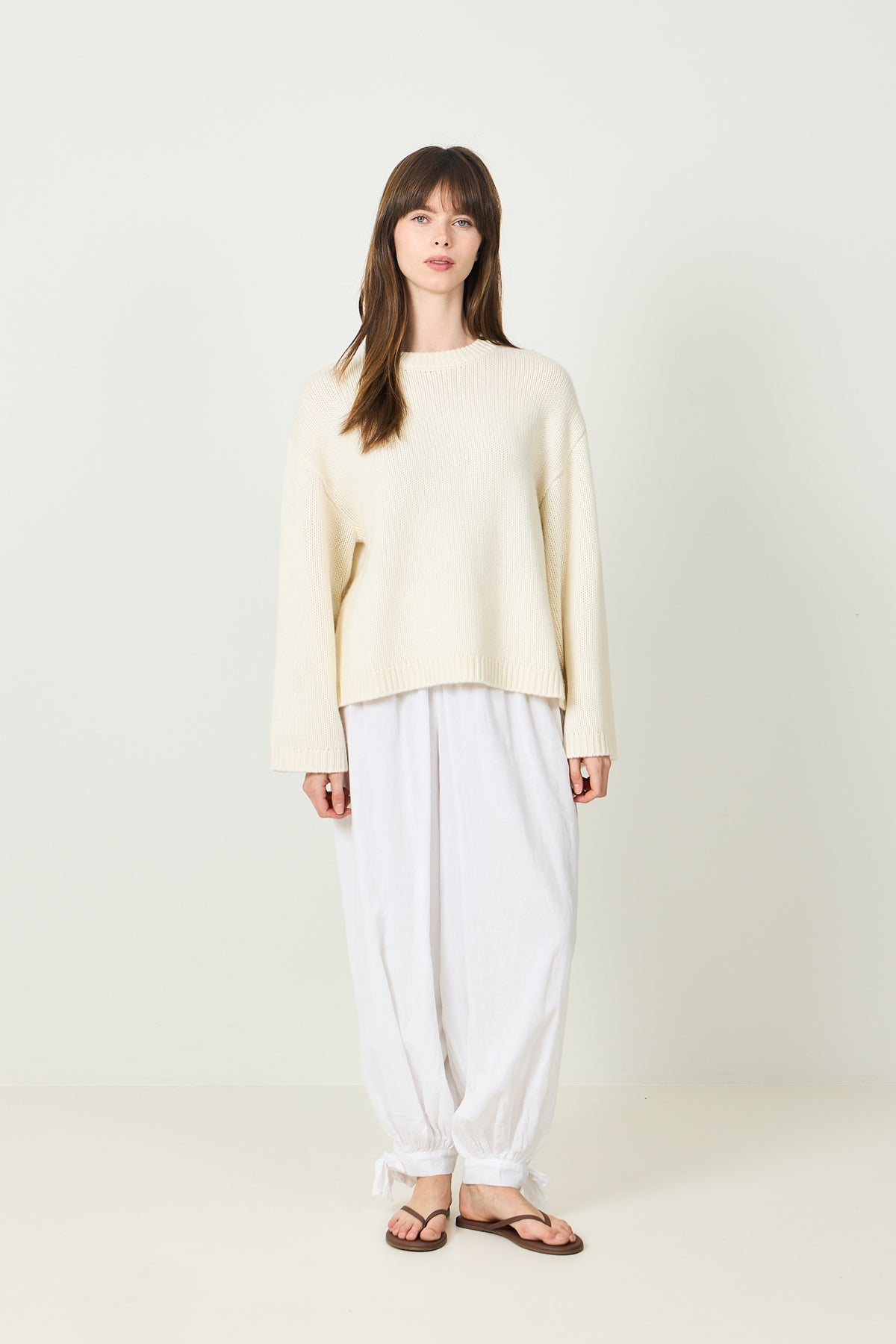 Chunky Crewneck - Feather White