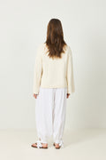 Chunky Crewneck - Feather White
