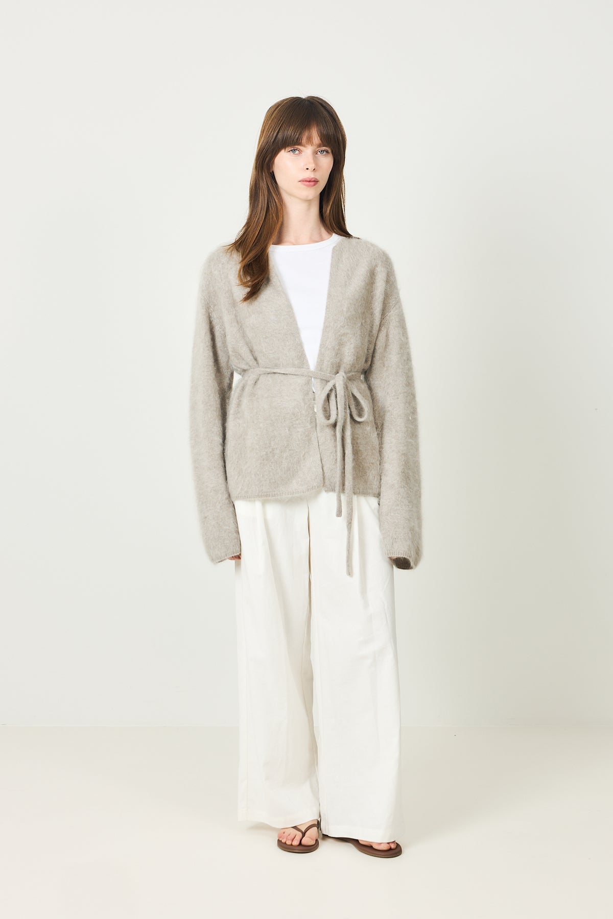 Brushed Cardigan - Greige