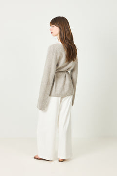 Brushed Cardigan - Greige