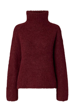 Gabriella Ls Knit High Neck - Tawny Port