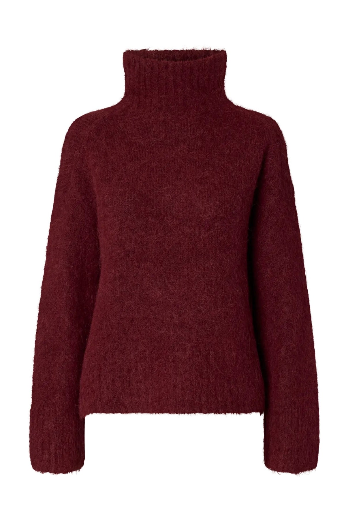 Gabriella Ls Knit High Neck - Tawny Port