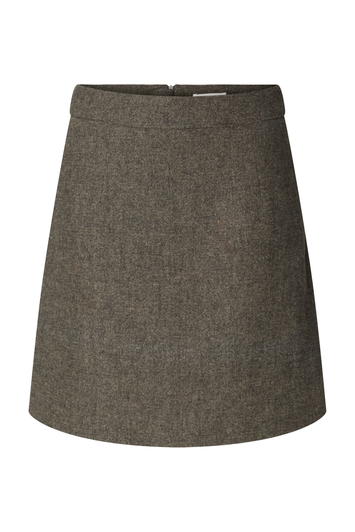 Reeda Wool Blend Hw Short Skirt - Brownie Structure