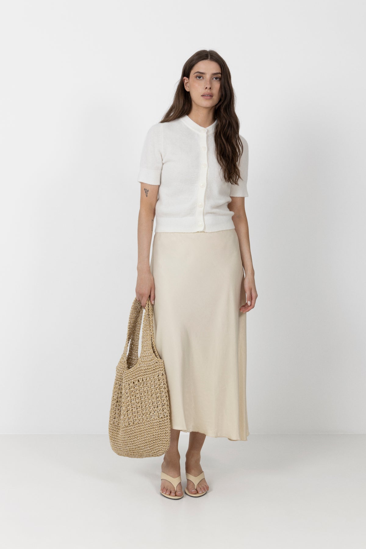 Sanoura Ss Cardigan - Egret