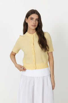 Sanoura SS Cardigan - Straw