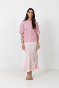 Saanoura Ss Cardigan - Bleached Mauve