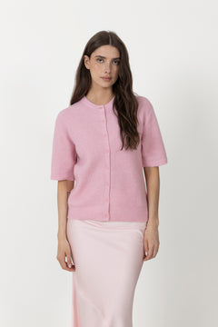 Saanoura Ss Cardigan - Bleached Mauve