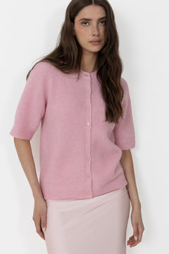 Saanoura Ss Cardigan - Bleached Mauve
