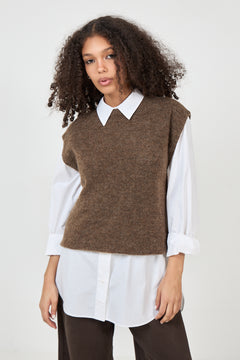 Lulu Sl Knit Vest - Dachshund Melange