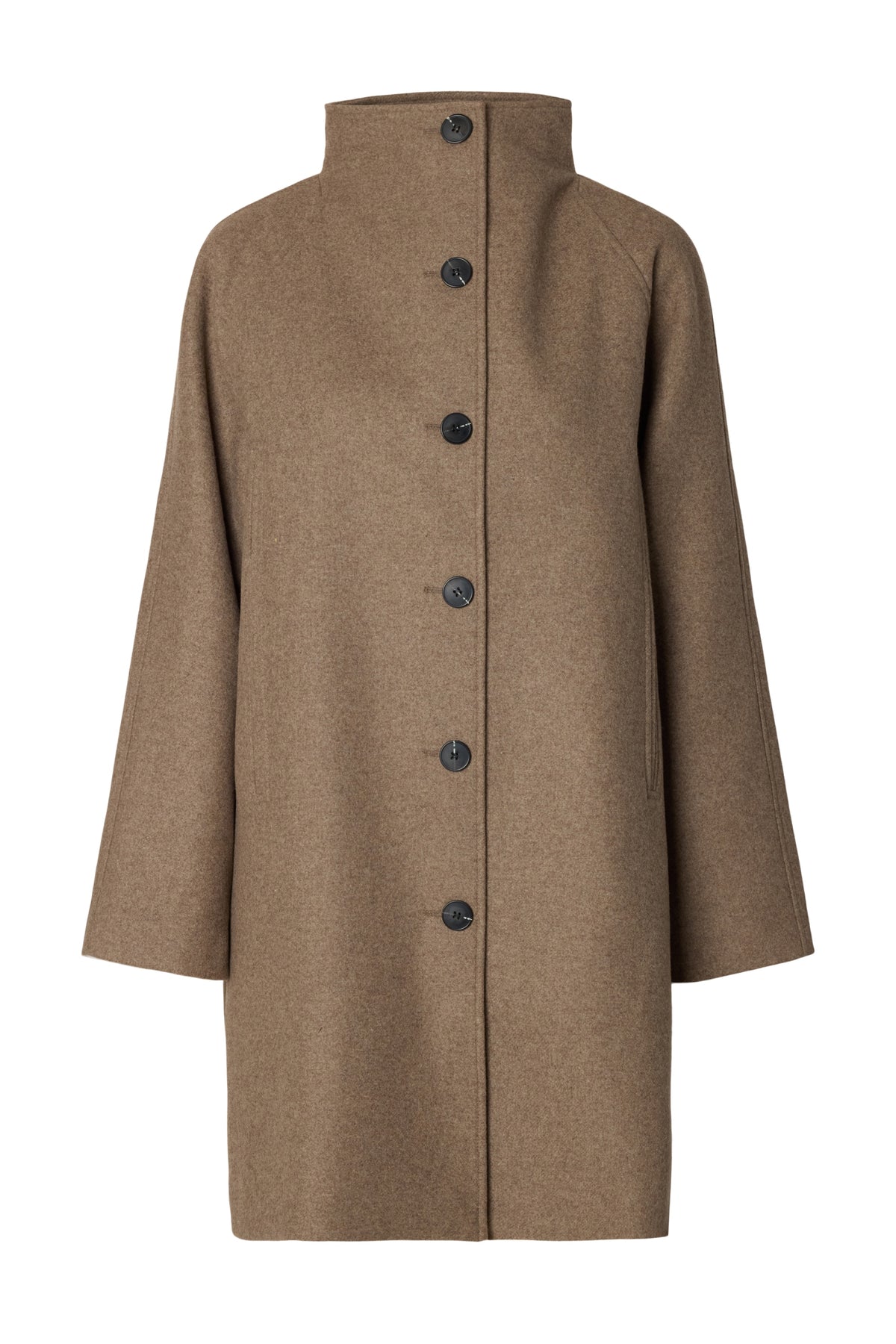 Zia-Vinni Wool Blend Coat - Fallen Rock Melange