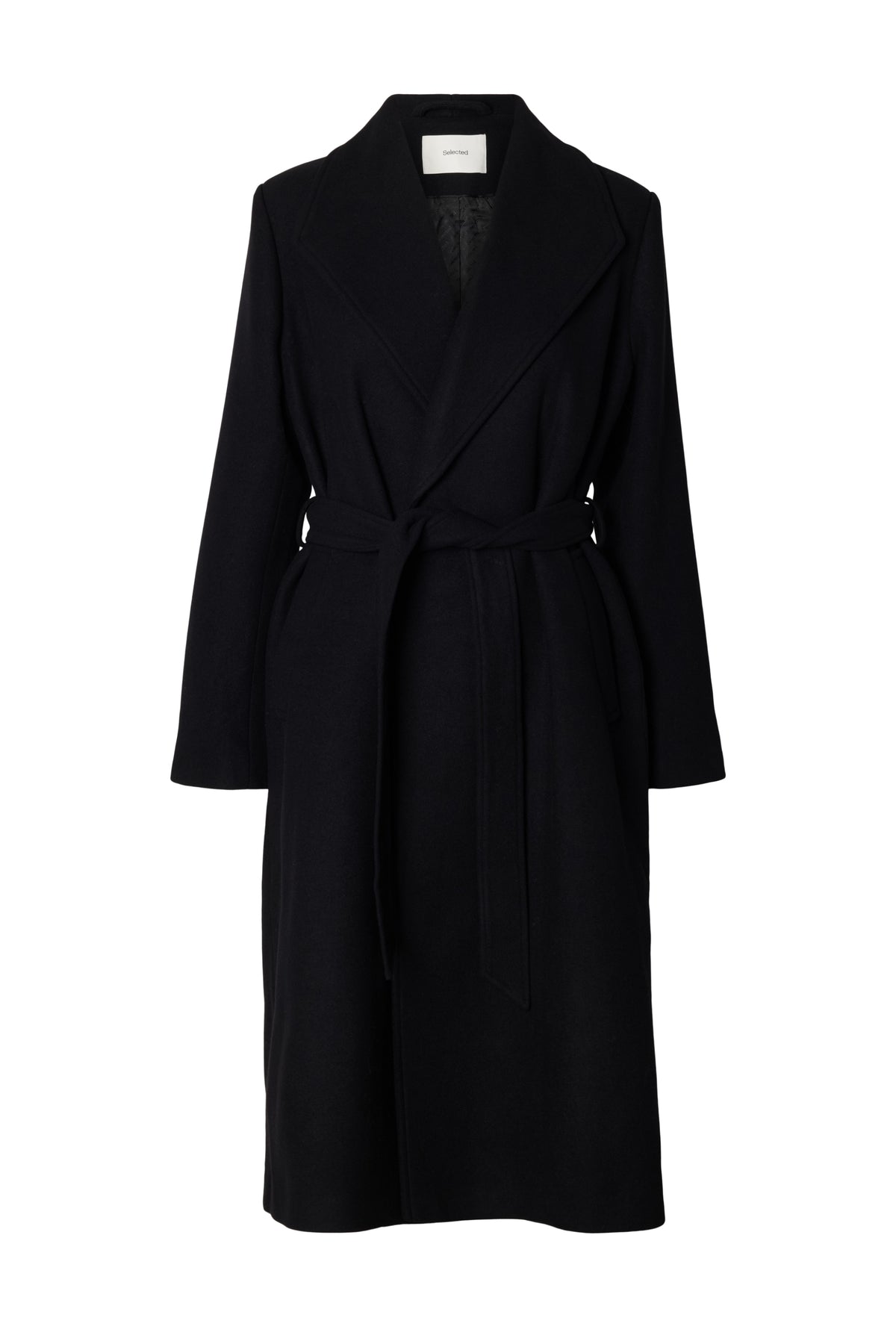 Zia-Rosa Wool Blend Coat - Black
